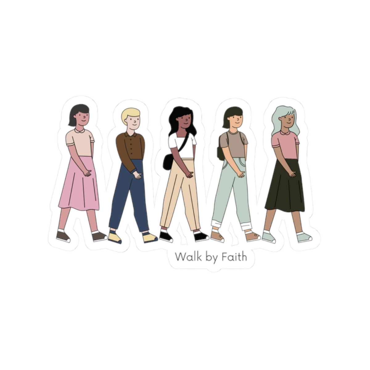 Inspirational Walk by Faith Stickers