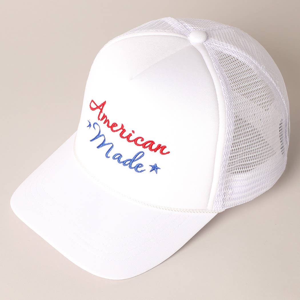 American Made Embroidery Mesh Back Trucker Hat