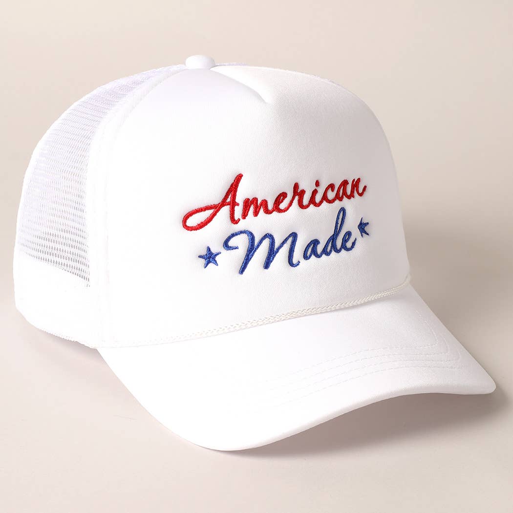 American Made Embroidery Mesh Back Trucker Hat