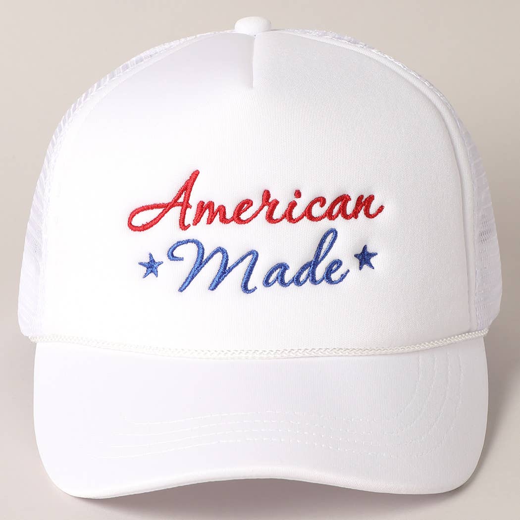 American Made Embroidery Mesh Back Trucker Hat